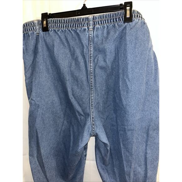 Roaman's Woman Pull on stretch jogging casual Jeans w/pockets elastic waist 20W - Picture 4 of 12